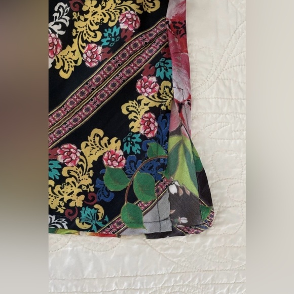 Johnny Was Aura Floral Patchwork 100% Silk Midi Slip Dress Sz XS - Picture 8 of 10